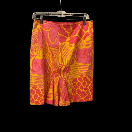 Carlisle Pink and Yellow Textured Skirt