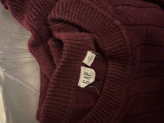 GAP Ribbed Knit Sweater Dress – Burgundy Maroon – Size XS