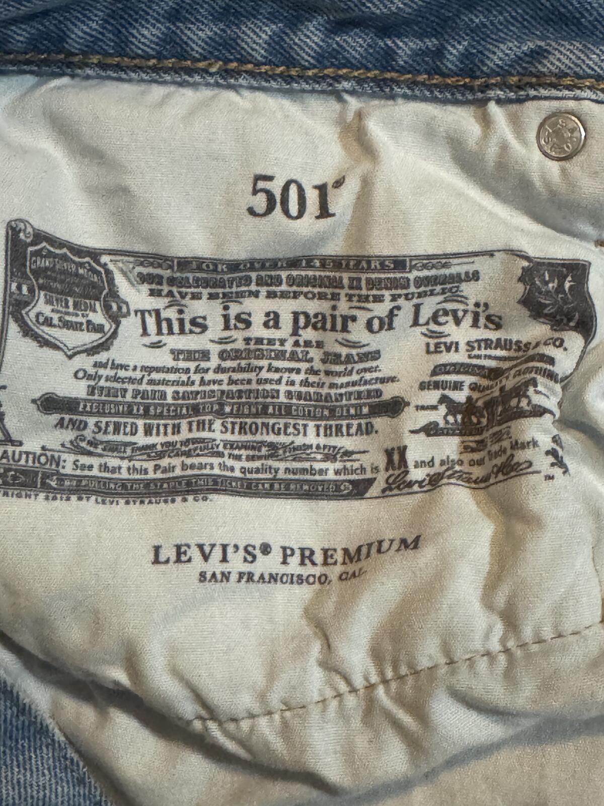 Levi's 501 Light Blue Denim Cutoff Shorts