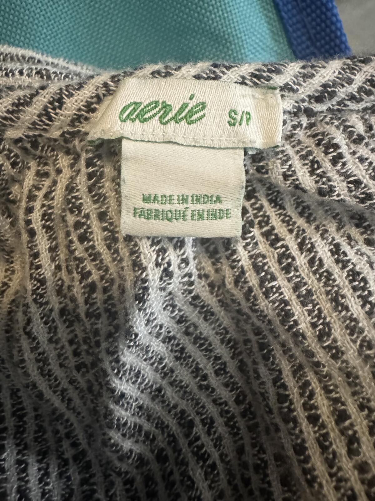 AERIE Lightweight Striped Summer Dress with Ruffle Hem