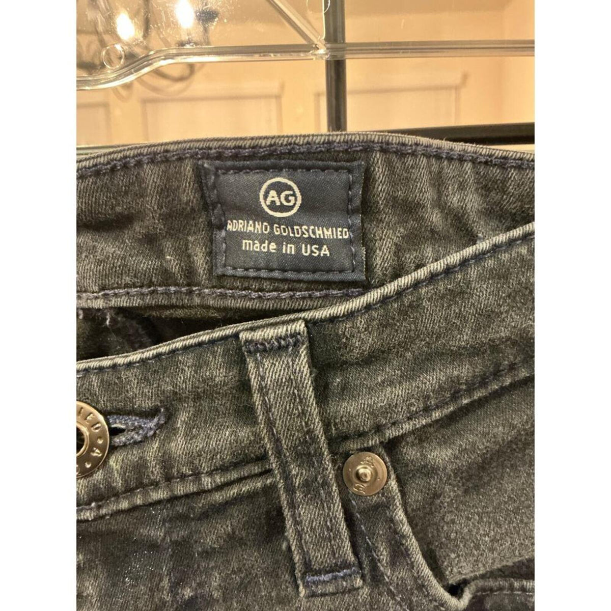 AG Adriano Goldschmied The Stilt Straight Leg Jeans 29R Made in USA Dark Wash