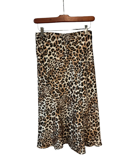 Revolve Majorelle Kara Skirt Leopard Print Lined Zip Size S