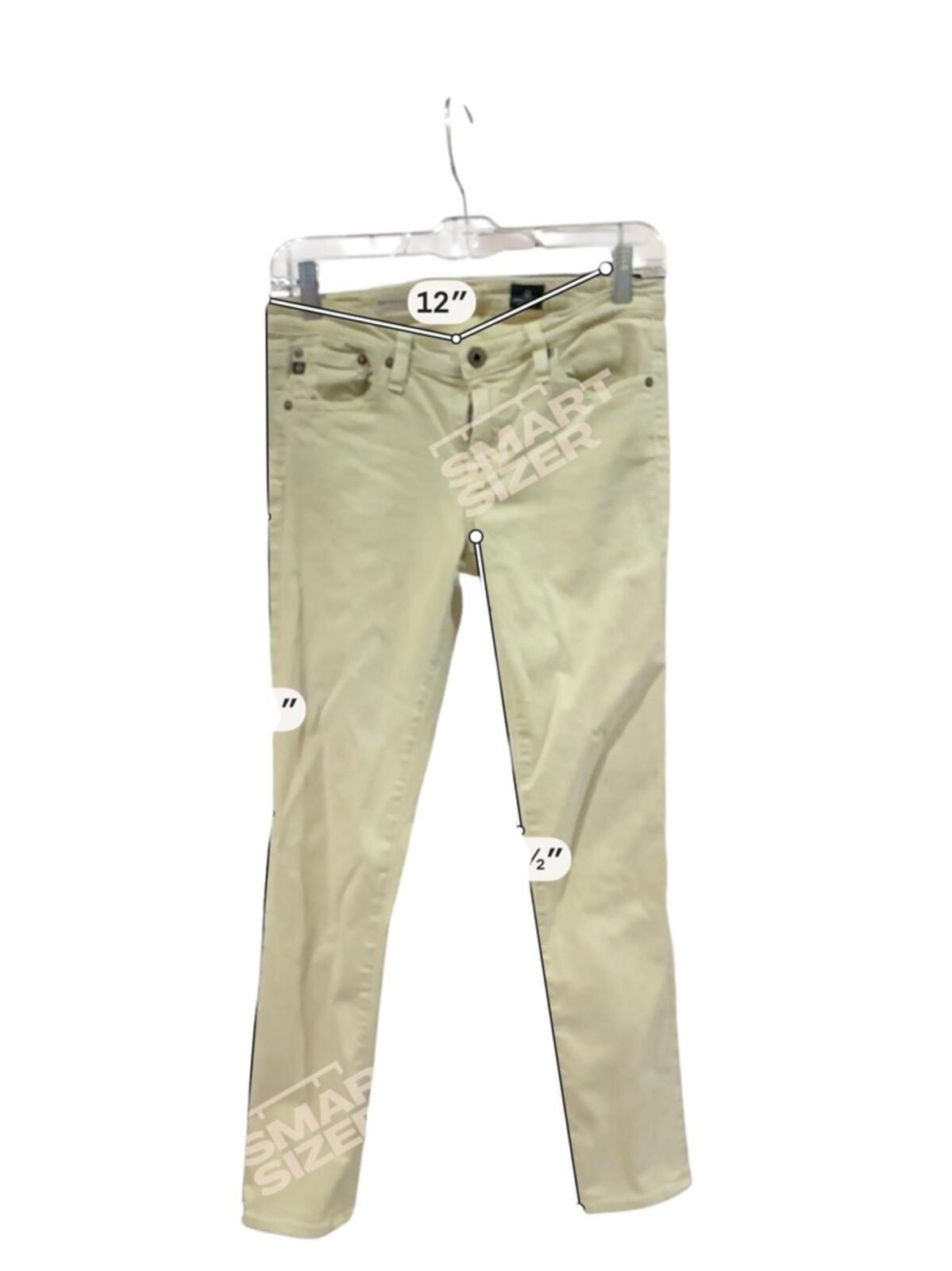 Adriano Goldschmied Slim Skinny Jeans in Pale Yellow