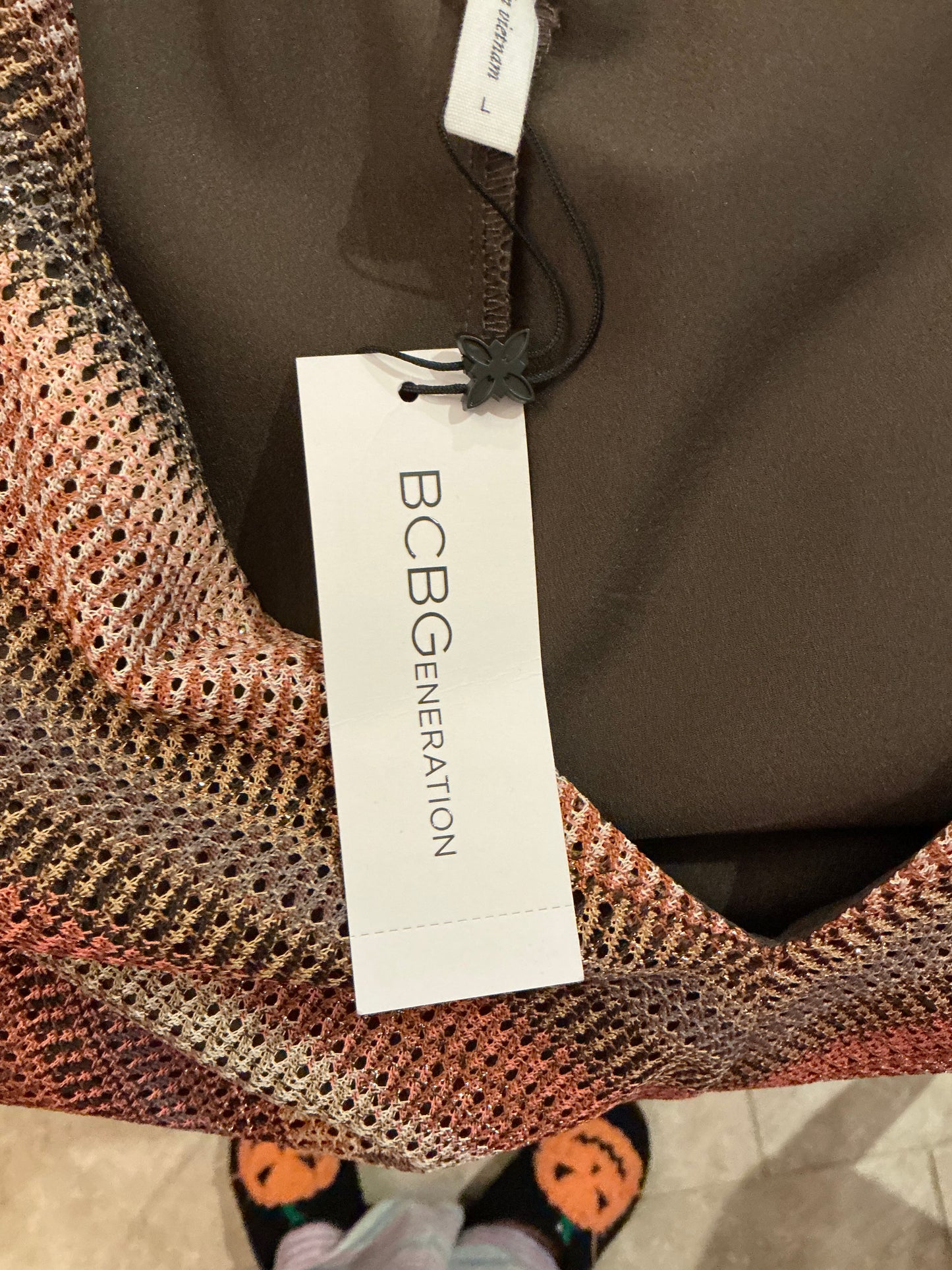 BCBGeneration Metallic Chevron Mini Dress – NWT