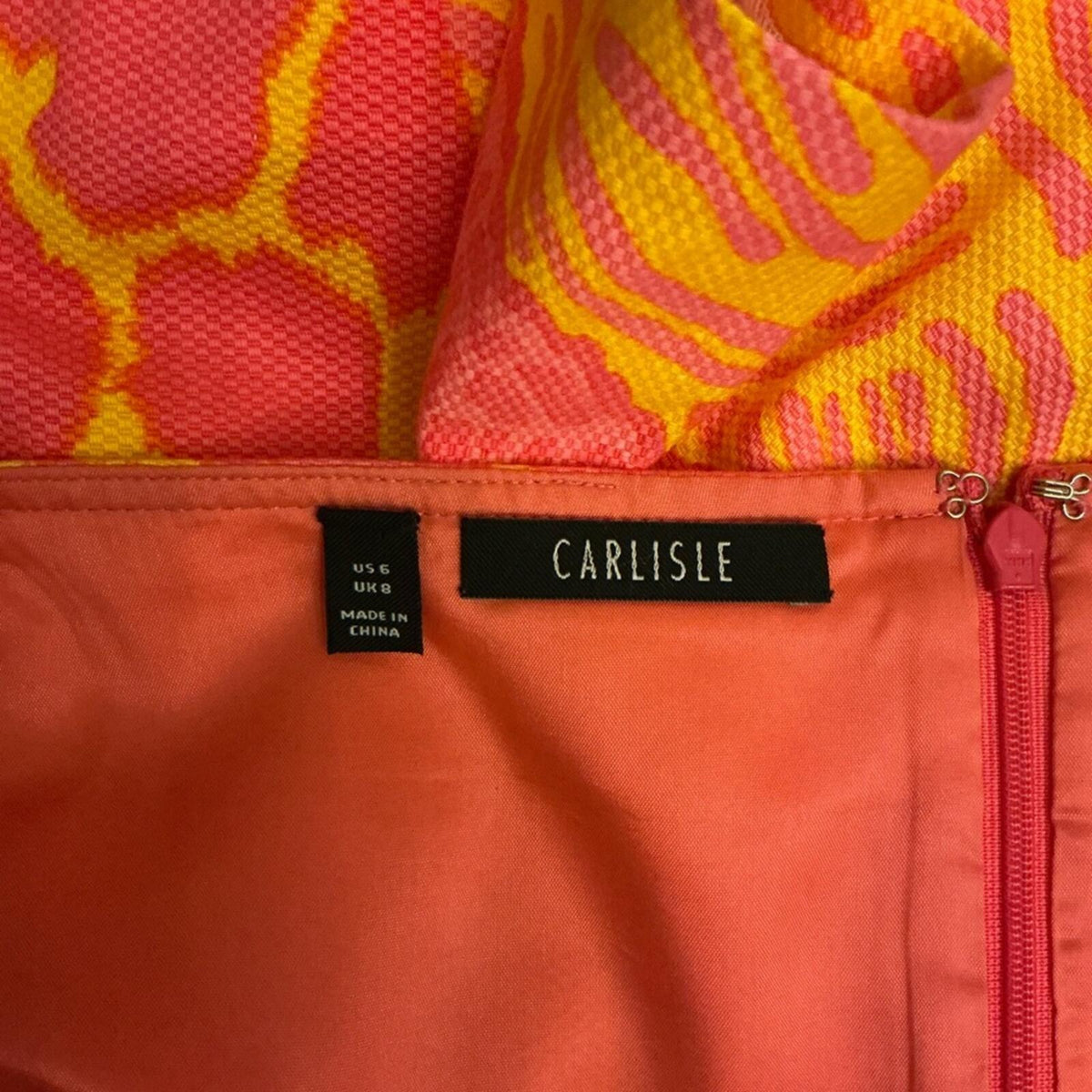 Carlisle Pink and Yellow Textured Skirt