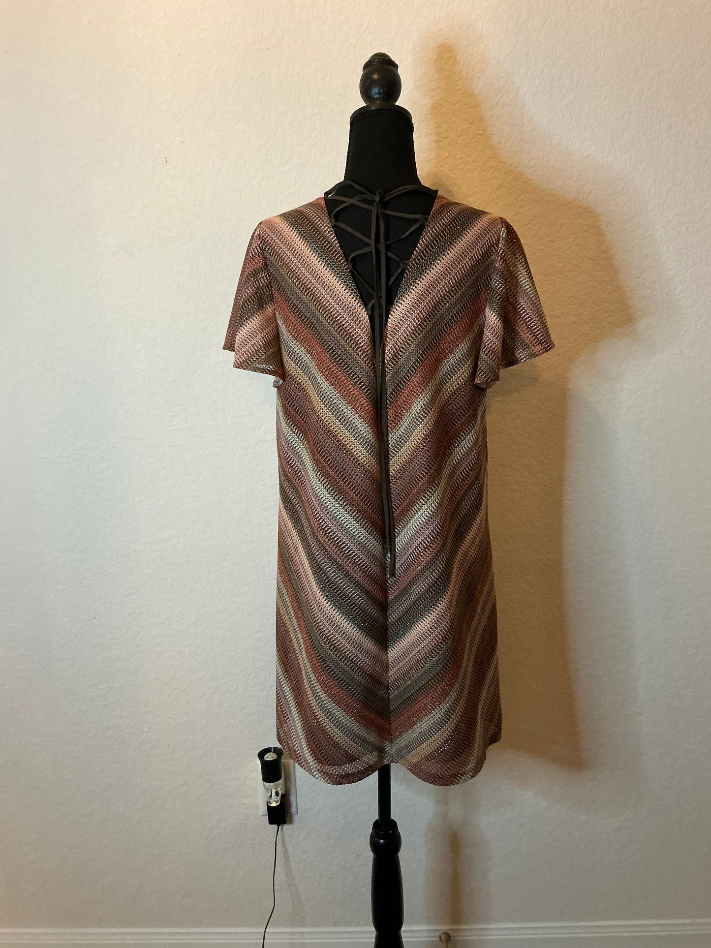 BCBGeneration Metallic Chevron Mini Dress – NWT