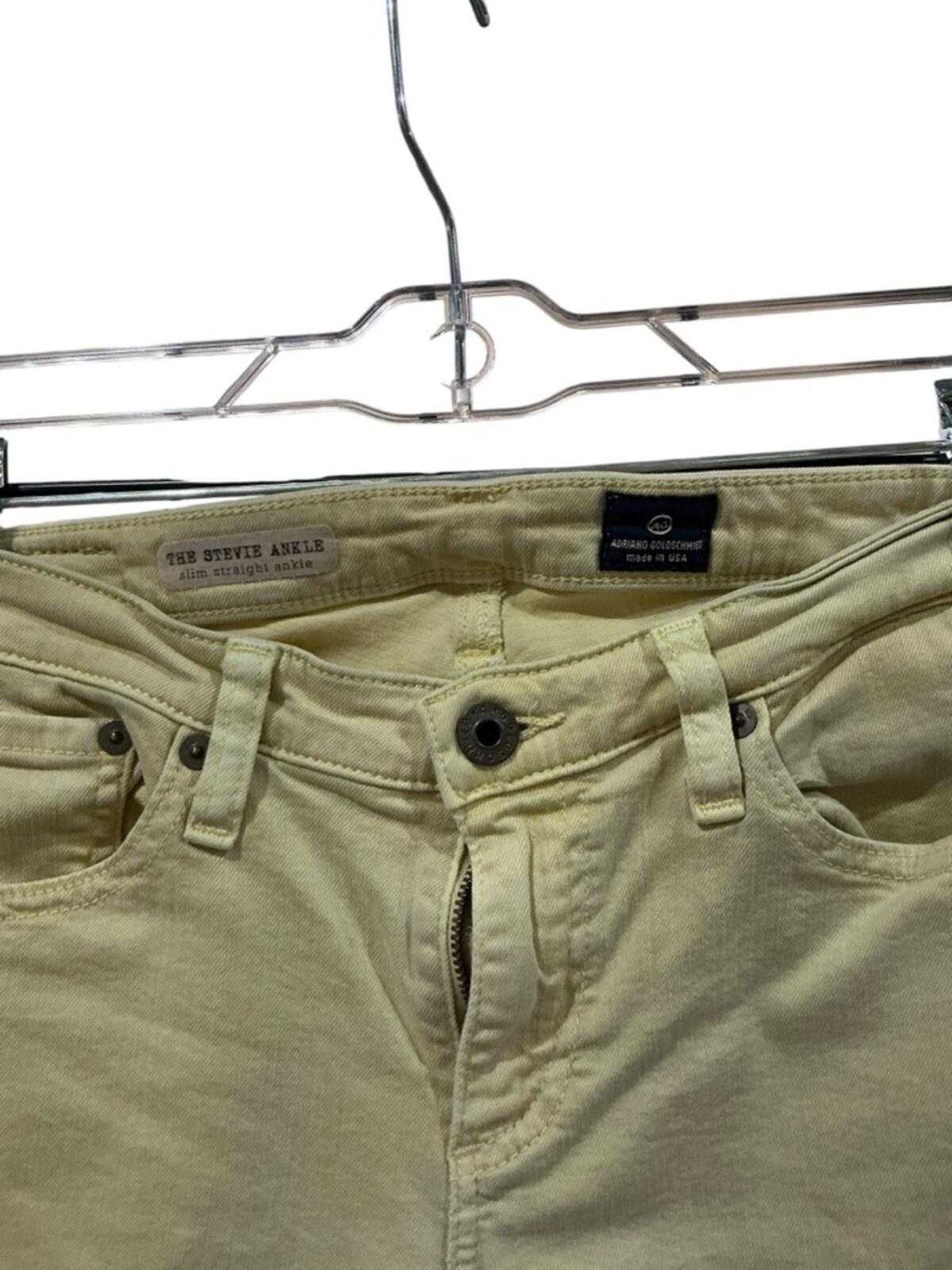 Adriano Goldschmied Slim Skinny Jeans in Pale Yellow