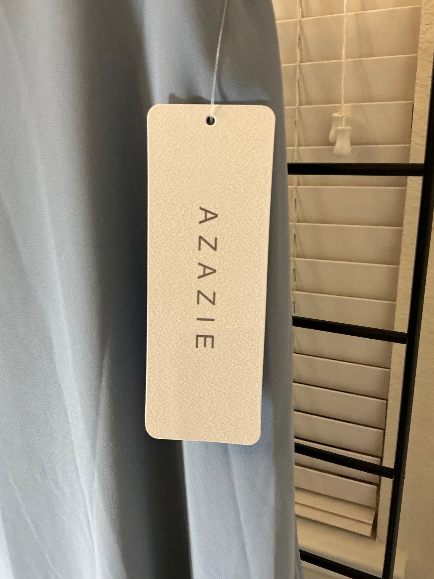 Azazie “Iris” One-Shoulder Formal Gown in Dusty Blue – Size 14