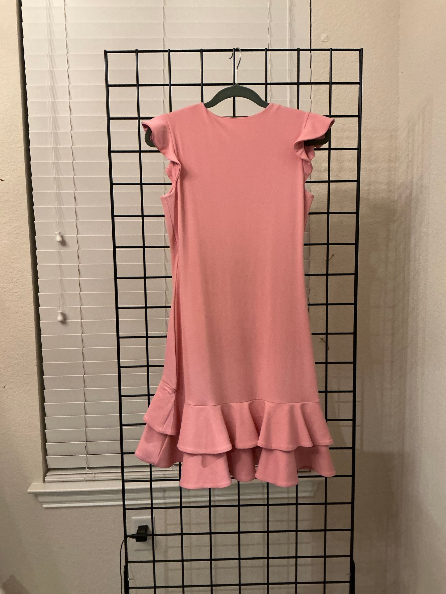 Blush Pink Susana Monaco Ruffle Mini Dress – Size M – Made in USA