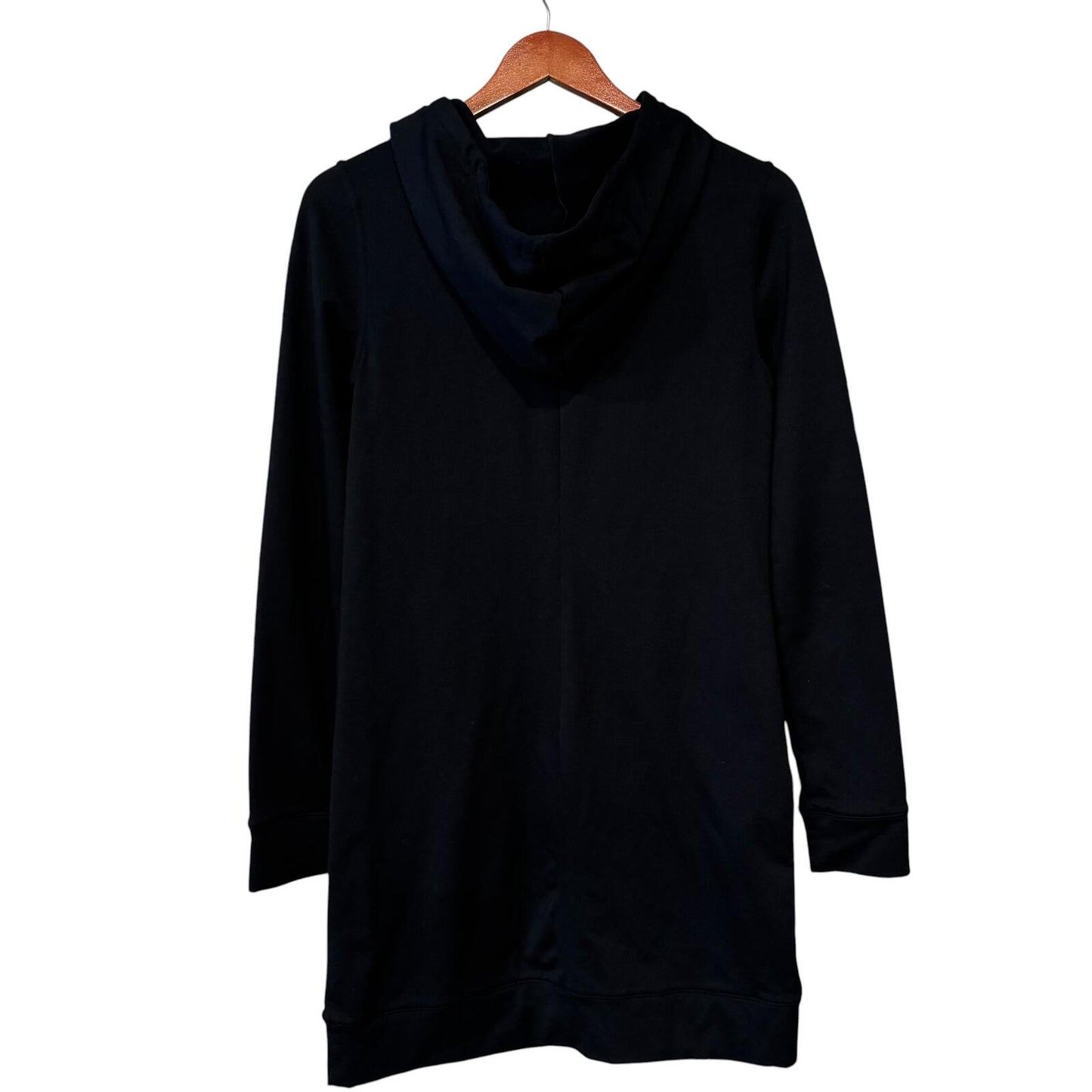Fabletics Black Hooded Sweatshirt Dress