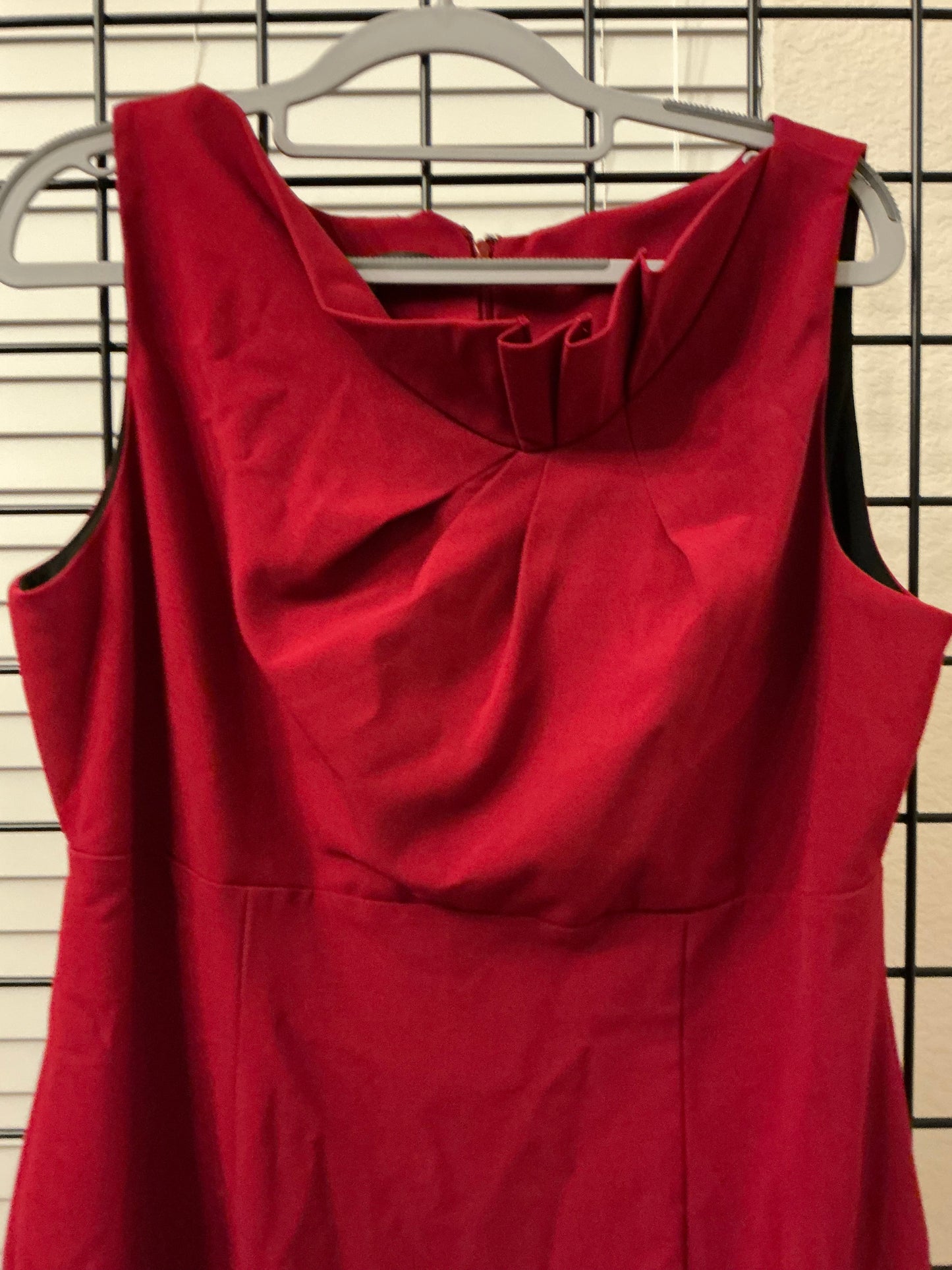 Vintage Jones Wear Red Sheath Dress Size 14 | Classic Career or Cocktail Dress | Made in Philippines