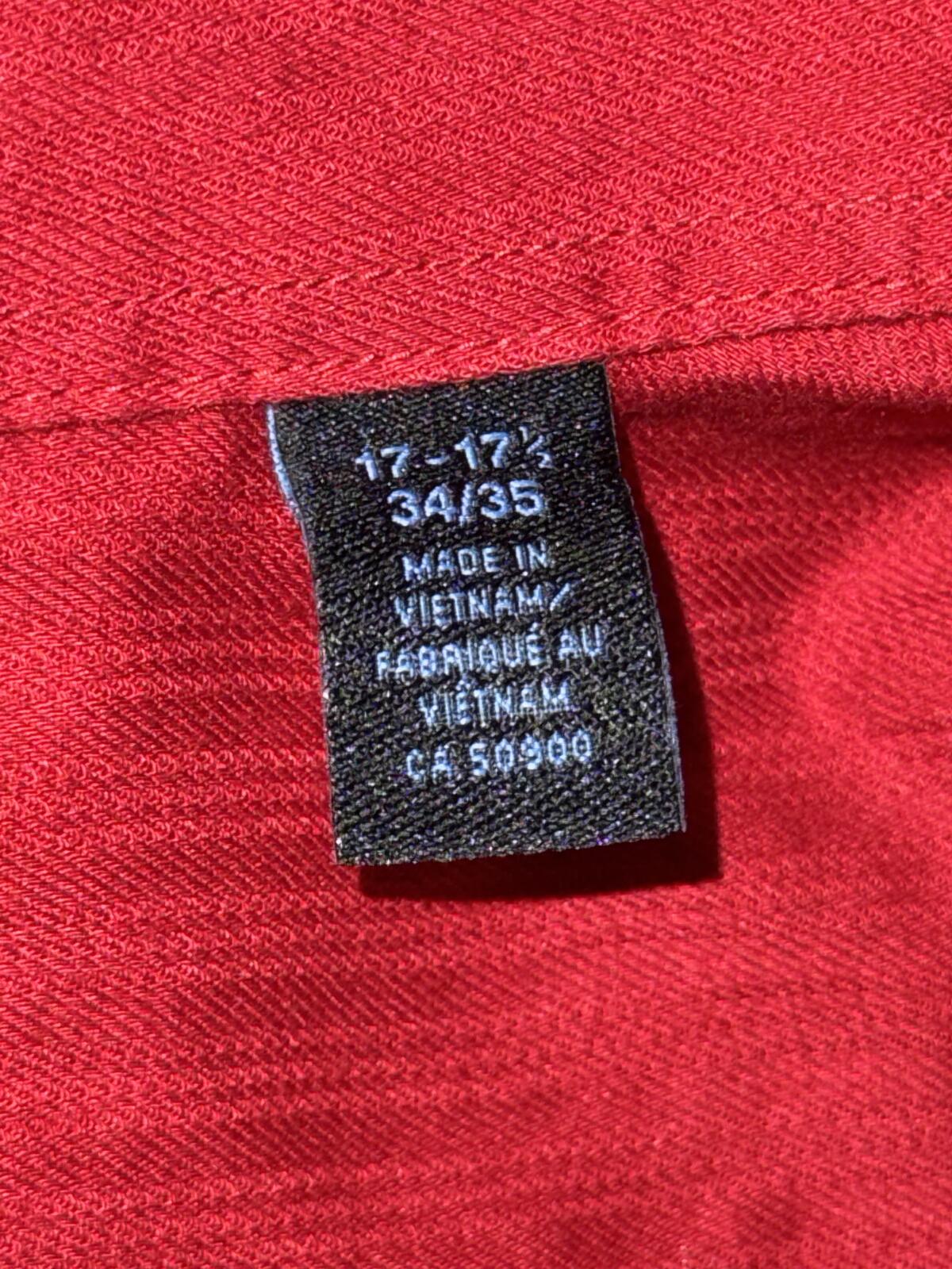 Van Heuson_STUDIO Red Long Sleeve Button-Up Shirt