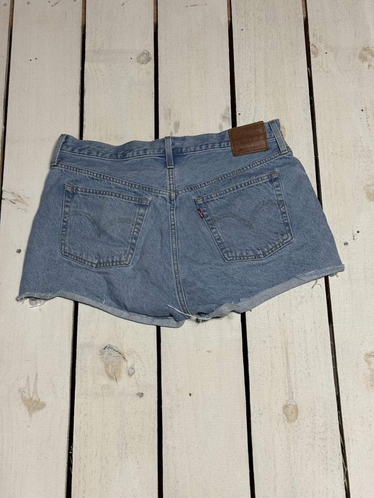 Levi's 501 Light Blue Denim Cutoff Shorts