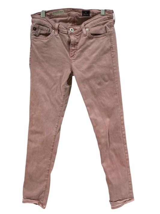 AG Adriano Goldschmied Pink Cotton Tencel Skinny Jeans Size 27R