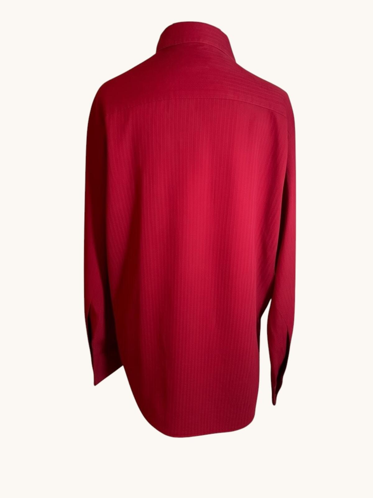 Van Heuson_STUDIO Red Long Sleeve Button-Up Shirt