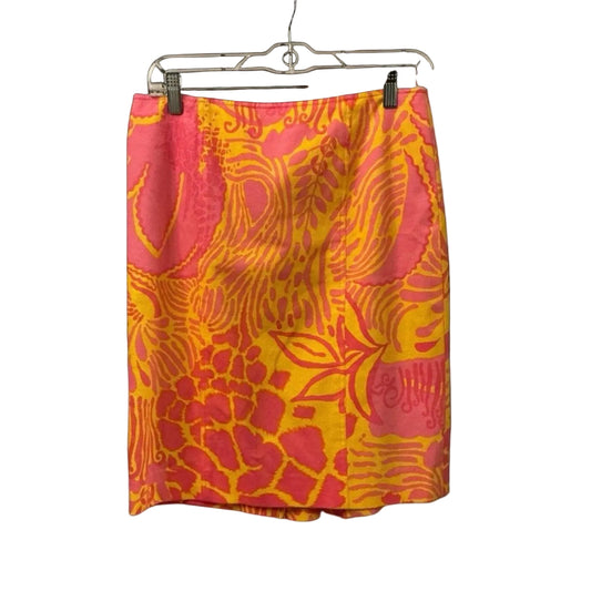 Carlisle Pink and Yellow Textured Skirt