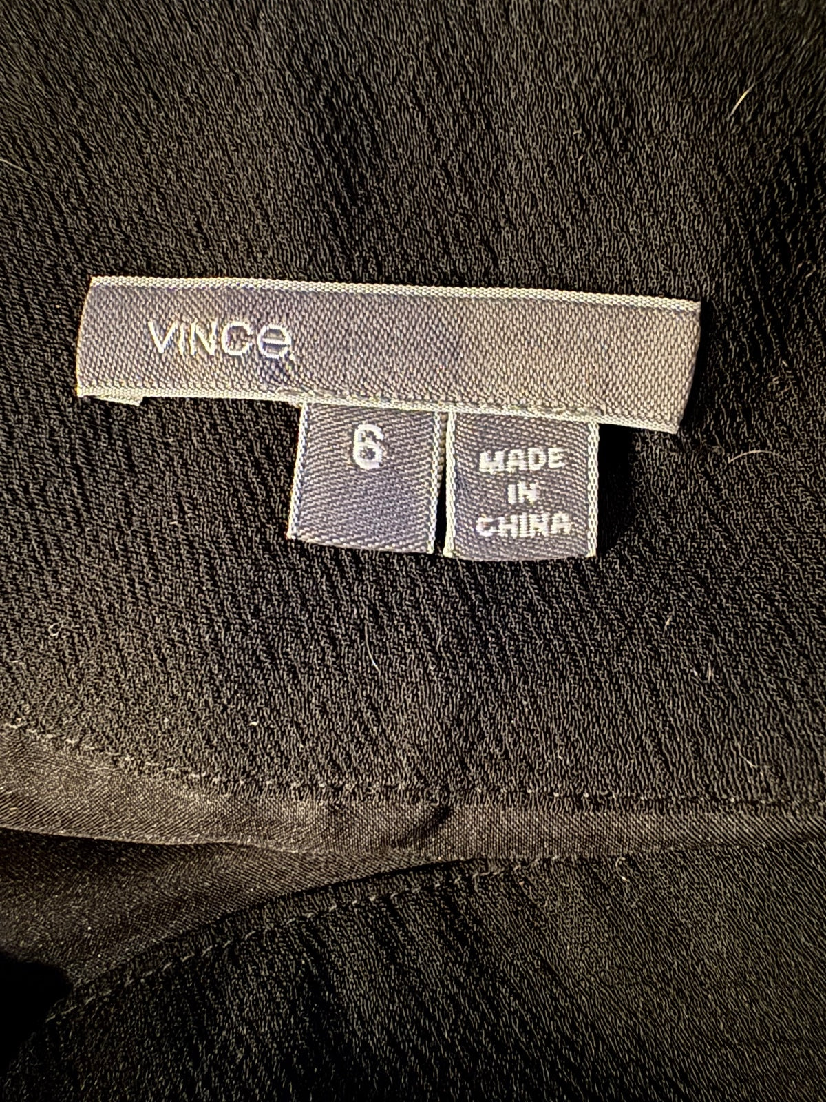 Vince Black Polyester Pencil Skirt Size 6