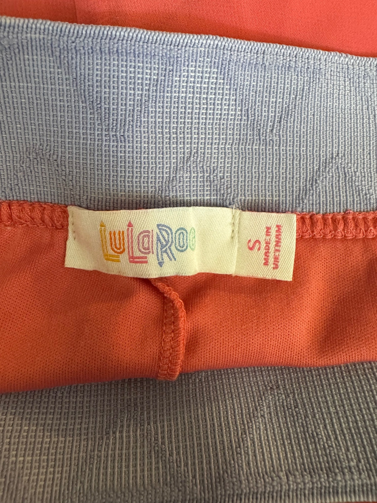 LuLaRoe Coral Polyester Skirt with Gray Waistband Size Small