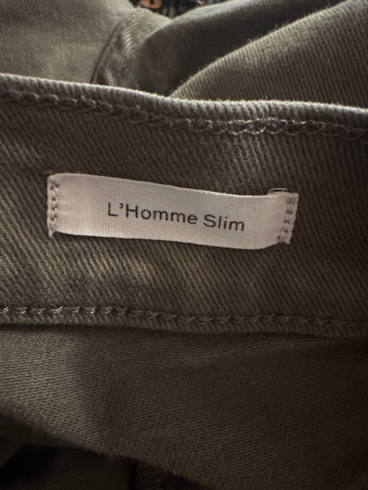 FRAME L'Homme Slim Garage Military Green Slim Fit Pants Size 30
