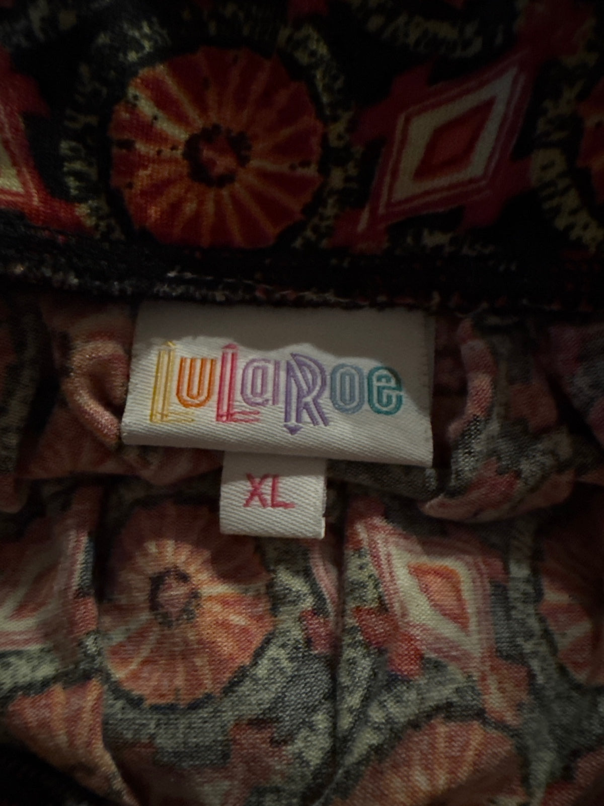 LuLaRoe Floral Patterned Skirt XL Polyester Spandex