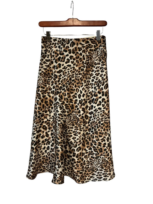 Revolve Majorelle Kara Skirt Leopard Print Lined Zip Size S