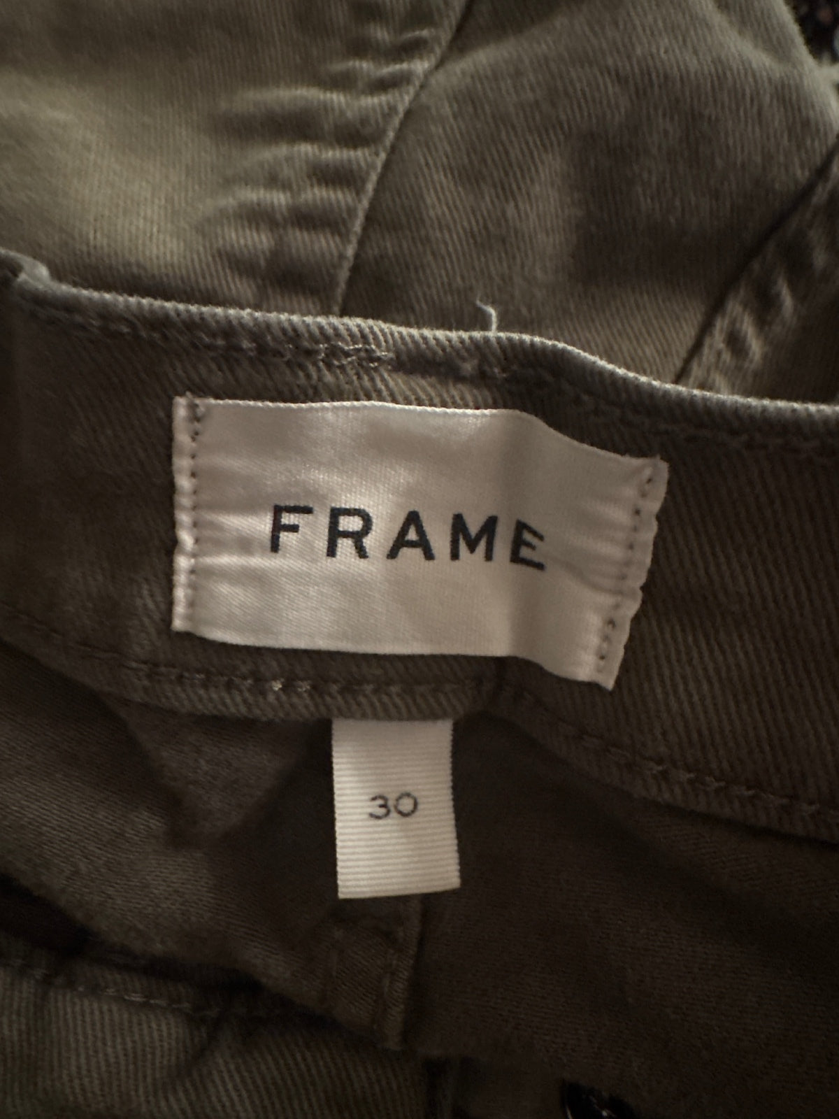 FRAME L'Homme Slim Garage Military Green Slim Fit Pants Size 30