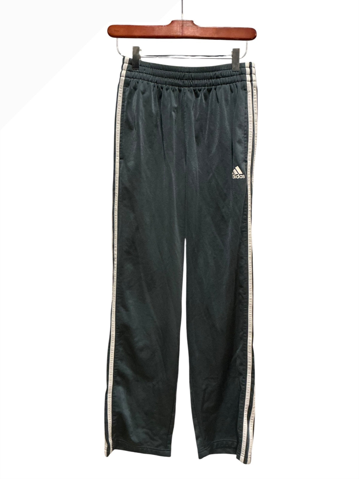 Adidas Black Track Pants with White Side Stripes