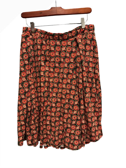 LuLaRoe Floral Patterned Skirt XL Polyester Spandex