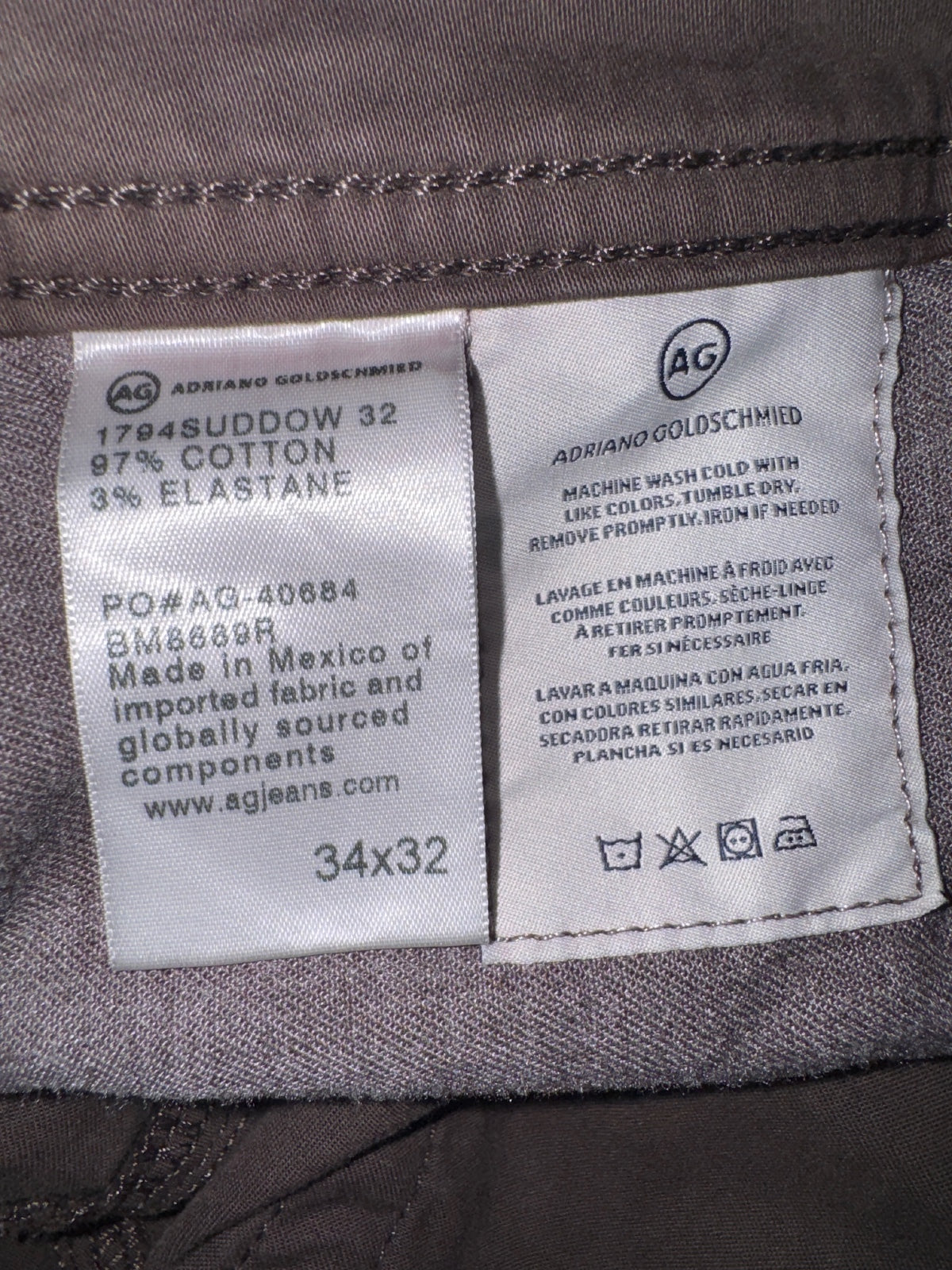 Adriano Goldschmied The Everett Slim Straight Brown Jeans 34