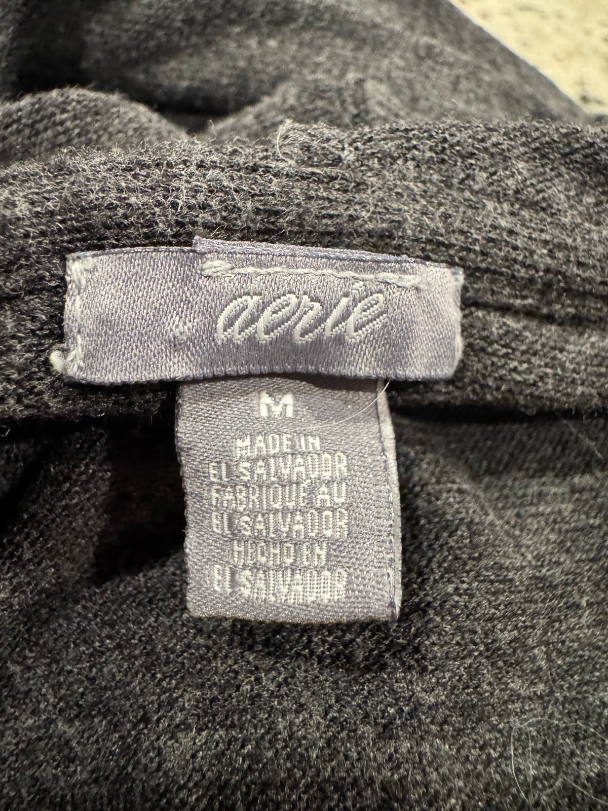 Aerie Medium Charcoal Gray Hooded Poncho Sweater