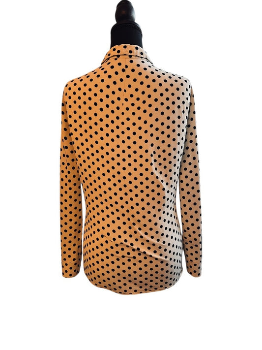 4OUR DREAMERS Women's Polka Dot Long Sleeve Shirt, Size Small