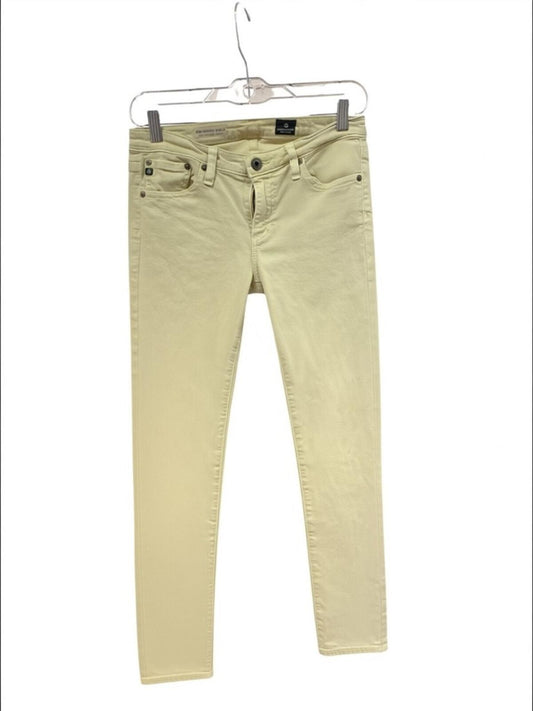 Adriano Goldschmied Slim Skinny Jeans in Pale Yellow