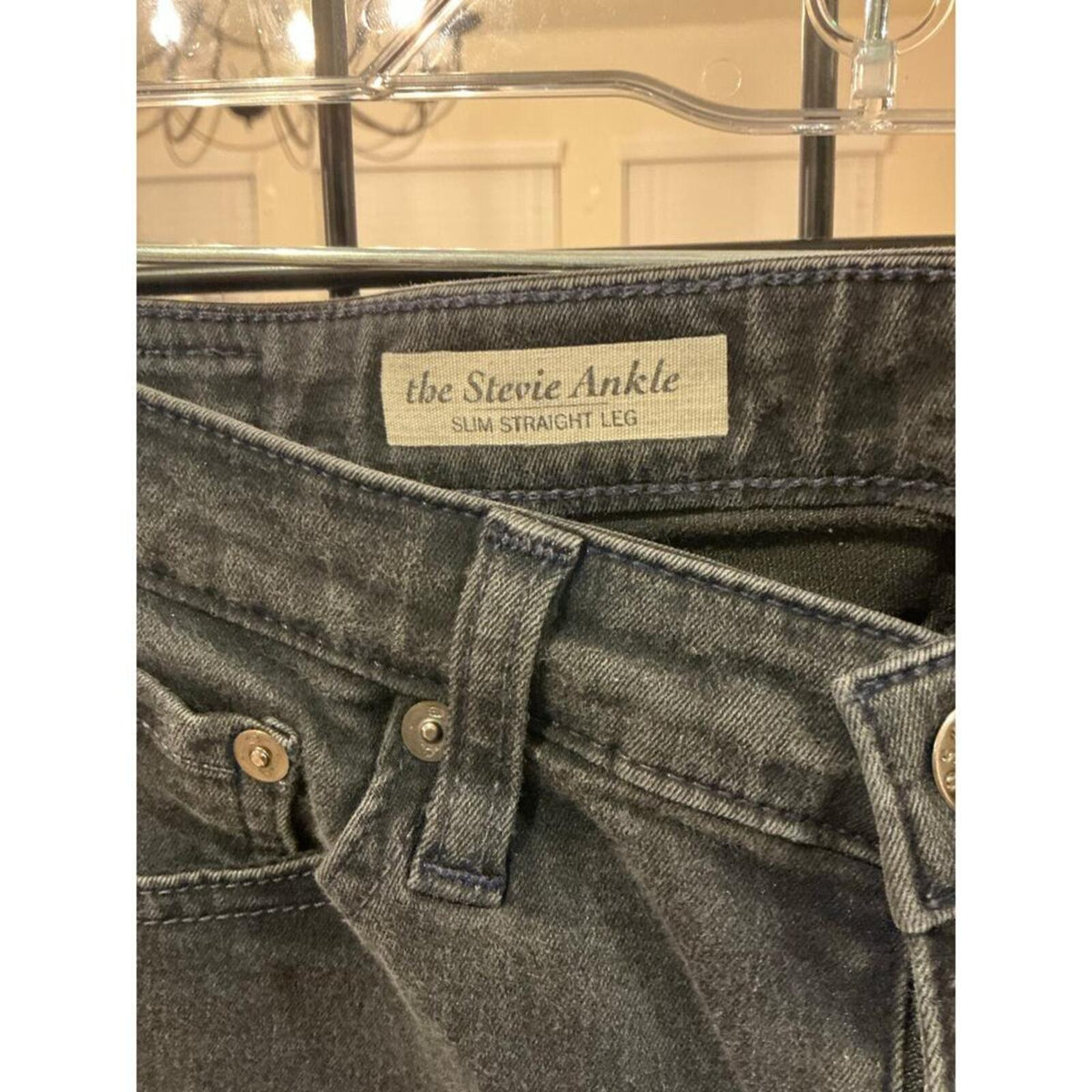 AG Adriano Goldschmied The Stilt Straight Leg Jeans 29R Made in USA Dark Wash